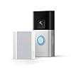 Ring Battery Video Doorbell Pro + Chime di Amazon | Videocitofono senza fili, video a figura intera, rilevazione di movimento 3D, visione notturna a colori, wi-fi