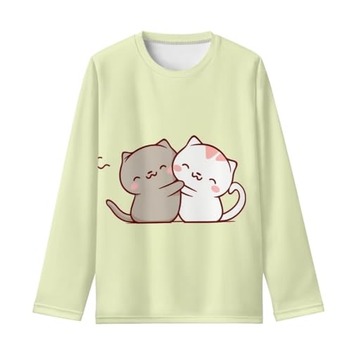 Image of Girls Long Sleeve Shirts Casual Crewneck Soft T-shirts for Girls 3-16 Years Old