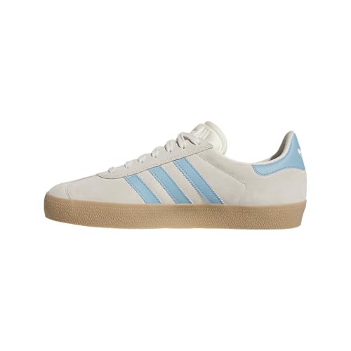 adidas WONWHI/PREBLU Unisex Gazelle ADV Wonder whitePreloved Blue/GUM4 9.5 US, Wide Men