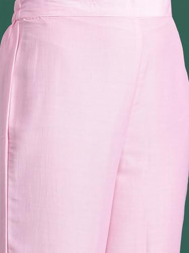 Image of INDO ERA Womens Silk Blend Embroidered Straight Kurta Pant Dupatta Set (KH9BP6006)