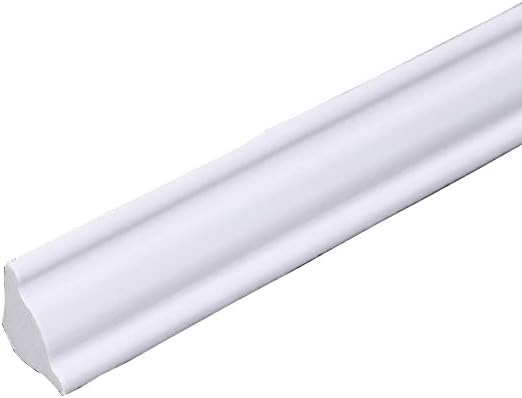 GELINTONG 4.9Meters PVC Quadrant Trim - Moulding Trim Self Adhesive-Home Wall Inside Corner Decoration-Plastic Skirting Board-Caulk Strip - Laminate Floor Beading & Skirting Floor Edging Strip