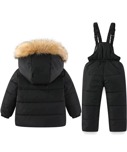 M2C Little Girls Winter 2-Piece Ski Snowsuit Set Puffer Jacket and Pants2