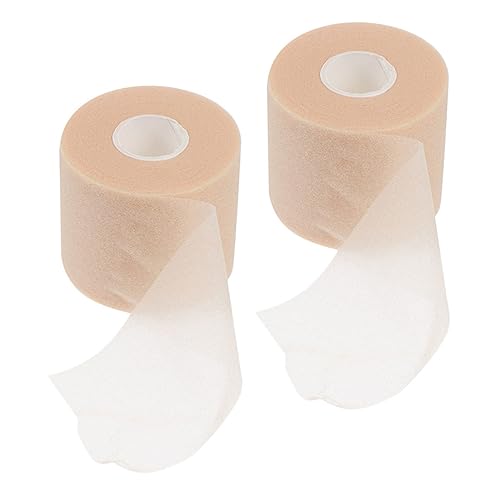 MOLUCKFU 2sets Gray Heavy Duty Tape Yellow Tape Prewrap Skin Sponge Sports Wrap Shock-Proof Sponge for Ankle Wrist Knee 2rolls*2