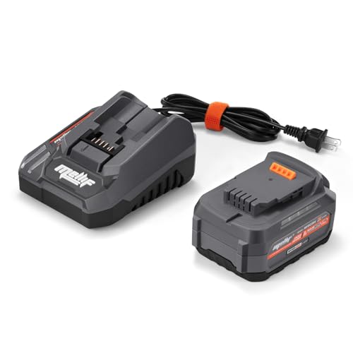 Mellif 20V 4.0 Battery & Fast Charger Kit, Compatible with DeWalt Power Tools, 10C / 40Amps, Replacement Li-Ion Battery with Smart Charging, Extreme Weather & Shock Resistant (Gray for Dewalt)