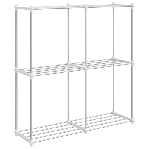 Étagère de salon étroite avec rangement en aluminium blanc pour un bureau épuré - 8
