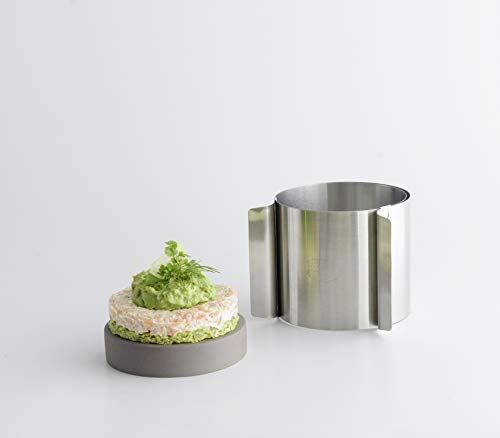 Anillo para postres ajustable de 10-18 cm en acero inoxidable para capas 8