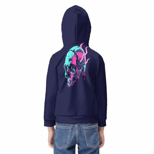 Pull crâne capuche garçons filles chaud pour ado de 12 à 14 ans - 6