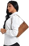 JOLLQUE Sac à dos pour femmes, petit embrayage barrique de luxe, sac à main Suede Purse, sacs à épaule d'hiver d'automne avec fermeture éclair