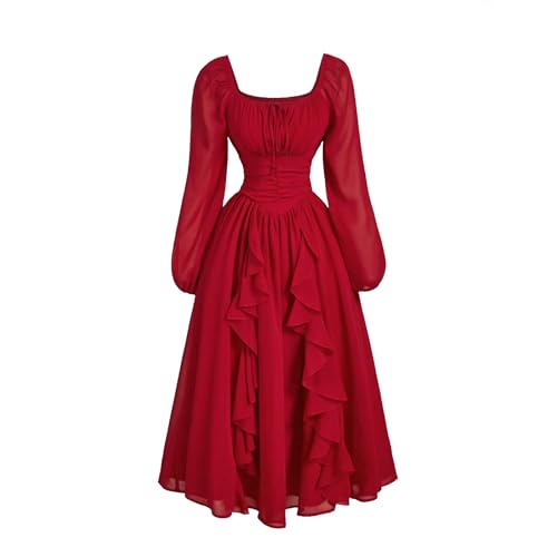 Women's Novelty Dresses for Women Square Neck Slim Fit Stretchy