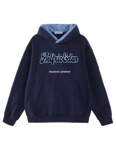 Aelfric Eden Mens Hoodies Applique Embroidery Hoodie Casual Baggy Hooded Pullover Sweatshirts 2024 Trendy Outfits