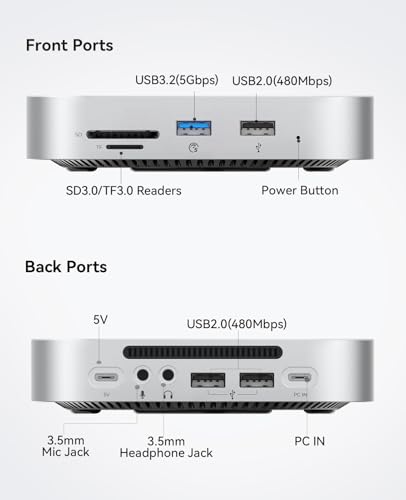 Image of ORICO MiniMate SE Mac mini M4 512GB Storage & Docking Station, External SATA SSD (Non-Removable) 5Gbps(480MB /s), USB A*4, USB-C, SD /TF 3.0, 3.5mm Audio, Includes 2 Cables - M4SE