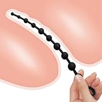 35 cm Silikon Analkette Silikon Analkugeln Anal Kette mit 10 Kugeln, Lang Analkugeln Buttplug Wasserdicht Anus Masturbator Anal Sex Spielzeug für Männer und Frauen(10Ø 1,1-2,4 cm)