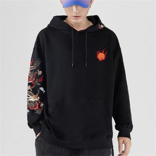 Xingfenly Chinese Embroidery Sweatshirt Autumn Loose Tops Streetwear Winter Street Gothic Boys4