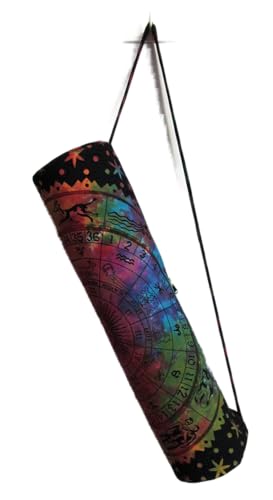 Bolsa indiana para ioga com alça de ombro e bolsa para ioga, bolsa de ginástica, bolsa de praia, Zodiac Multi, FULL