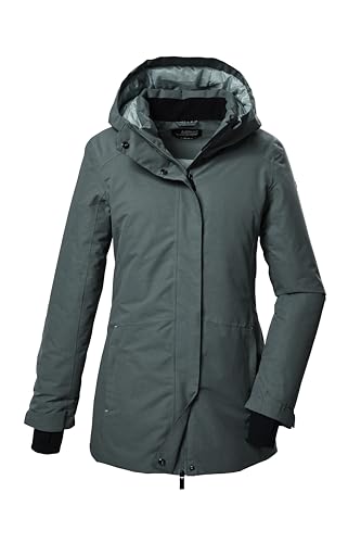 killtec Damen Funktionsparka/Parka mit Kapuze KOW 93 WMN PKR, blaugrau, 40, 41817-000