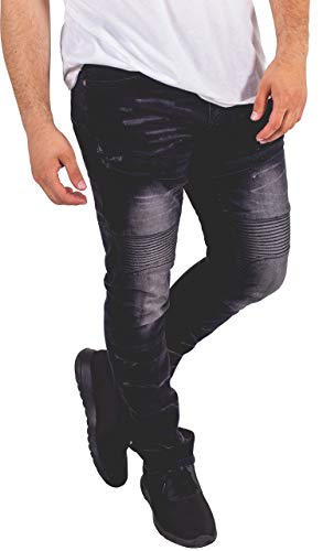 Skylinewears Men's Jeans Slim Fit Stretch Skinny Ripped Jeans Straight Legs Distressed Destroyed Denim Jeans