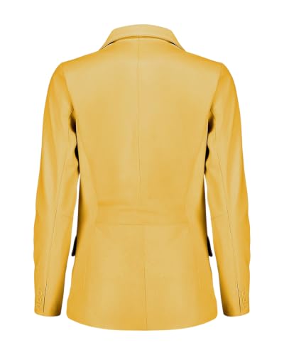 Image of Jild Classic Style Leather Blazer Women - Casual Coat Leather Jacket Women