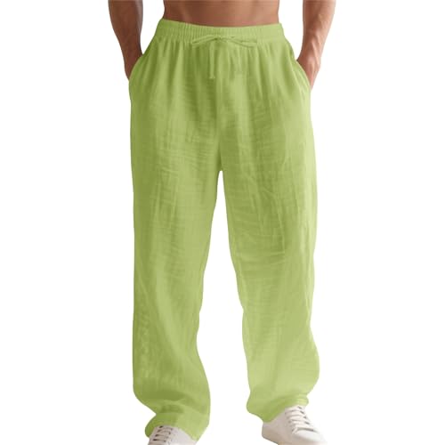 Pantalon en mélange de lin haut de gamme confortable pour homme