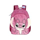 Mochila Angel & Stitch 18” Pelúcia Roxo com Orelhas 3D - Poliéster, 45x33x16 cm, MS50061
