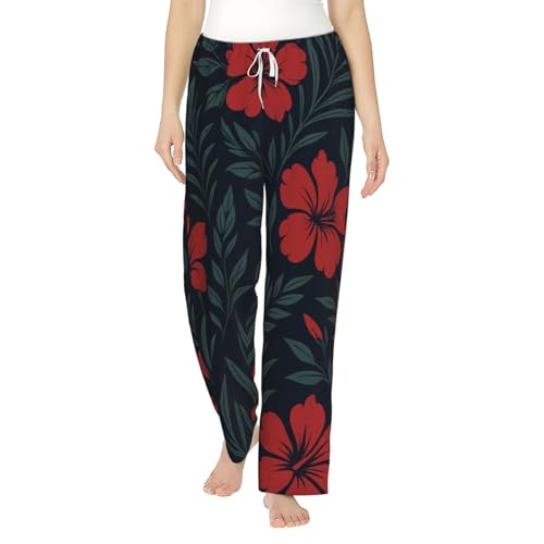 Pantalon de pyjama hawaïen femme en polaire contre les nuits froides