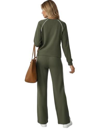 Ekoauer Lounge Sets for Women 2 Piece Matching Outfits Army Green Small - image 5