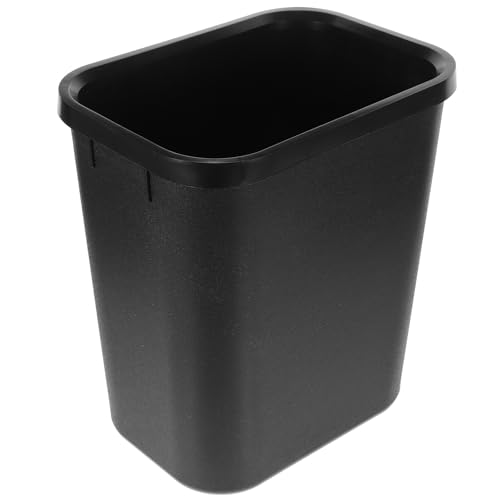 Bote de basura negro de plástico de 4 galones para oficina y cocina