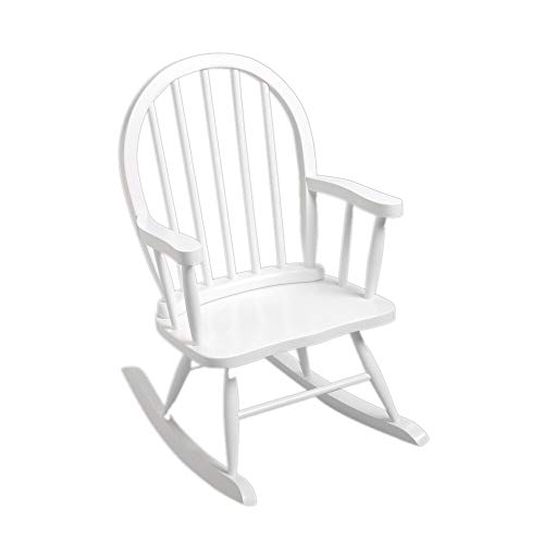 Gift Mark Children's Windsor Rocking Chair in White Color