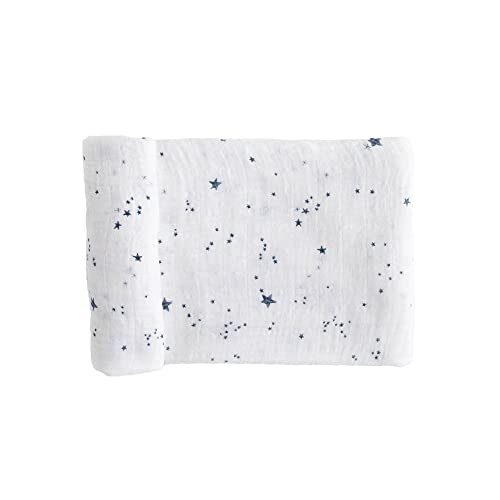 Image of Little Unicorn Premium Cotton Swaddle Baby Blanket | Breathable Fabric | for swaddling, Play, Nursing & More (Shooting Stars)