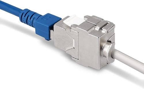 Módulo Keystone CAT 6A de bloqueo rápido y carcasa metálica 10Gbit/s 2