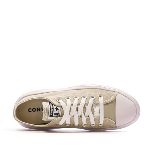 Converse Chuck Taylor All Star Move beige pour femme, baskets compensées légères en toile - 4