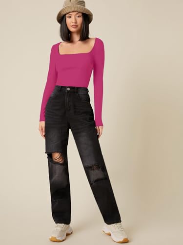 Image of Aahwan Women's & Girl's Solid Long Sleeve Polyester Slim Fit Top
