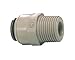 John Guest PI011604S Male Connector, 1/2" OD x 1/2" BSPT (Pack of 10)
