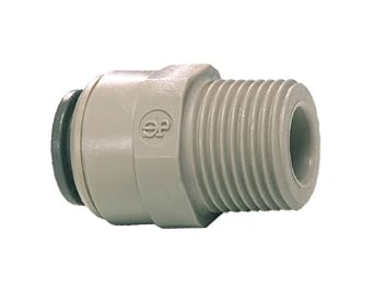 John Guest PI011604S Male Connector, 1/2" OD x 1/2" BSPT Pack of 10