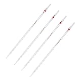 Mobestech 4 Pièces Pipette À Anneau Compte-Gouttes En Verre Pailles En Verre 5 Pipette G...