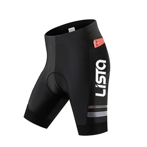 Image of Lista Men's Cycling Shorts 3D Padded Breathable Colorful Reflective Sports Elastic Road Bike Anti-Slip Tights