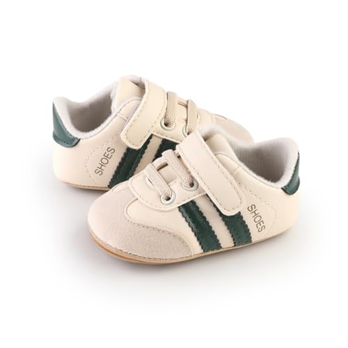 Image of Baby Boys Girls Sneakers Toddler Non-Slip Soft Rubber Sole First Walking Shoes Infant Newborn Crib Dress Shoes