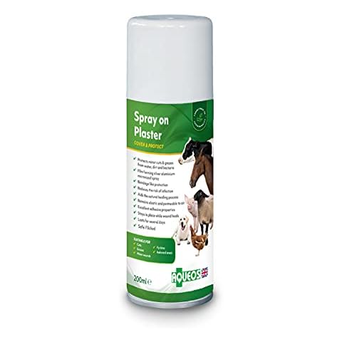 Aqueos Spray on Plaster | For Dogs, Horses or any animals | Protects cuts and grazes from germs | 200 ml, Silver Spray Cover