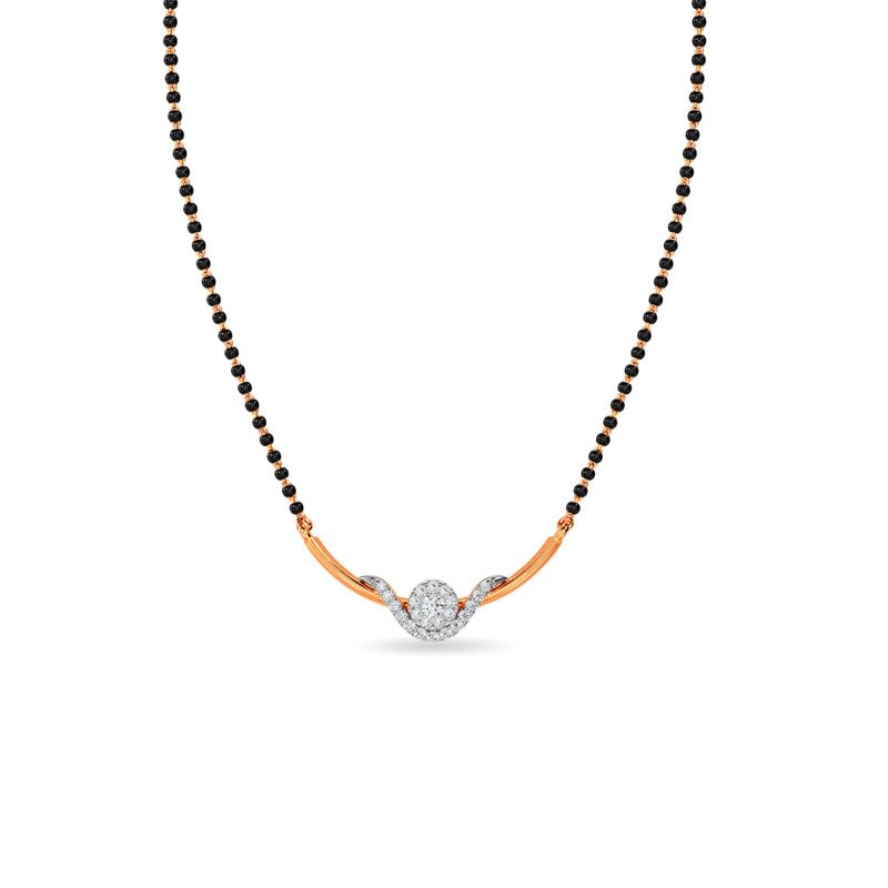 Image of KISNA JEWELS 14KT|18KT BIS Hallmark Pure Gold and Diamond Mangalsutra For Women