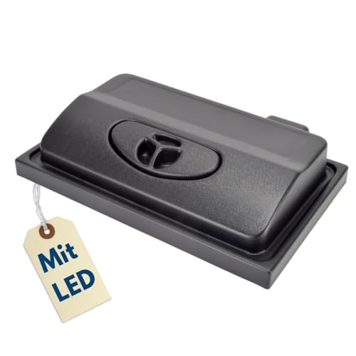 GarPet Aquarium Abdeckung 40x25 cm Schwarz Aquarium Deckel 40 Mit LED Lampe Terrarium Abdeckung Mit Beleuchtung LED Aquariumbeleuchtung Aquariumlampe