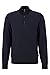 Produktbild BOSS Herren Ladamo Strickpullover mit Troyerkragen und zweifarbiger Mikro-Struktur Dunkelblau L