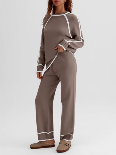 Image of LILLUSORY 2 Piece Knit Lounge Set Womens Matching Sweater Sets