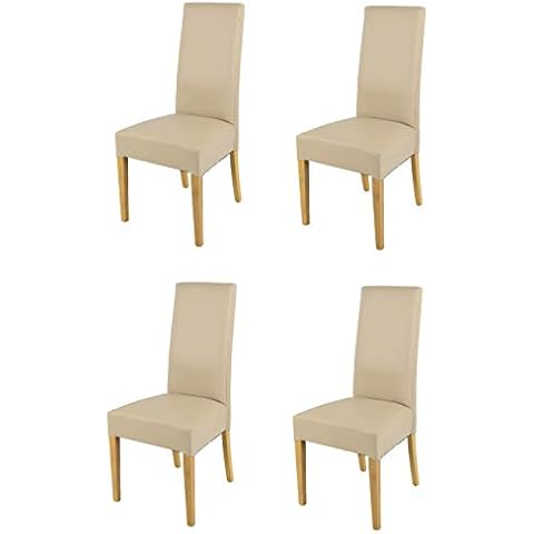 t m c s Tommychairs - 4er Set Moderne Stühle Luisa für Küche und Esszimmer, robuste Struktur aus lackiertem Buchenholz Farbe Eiche Cover