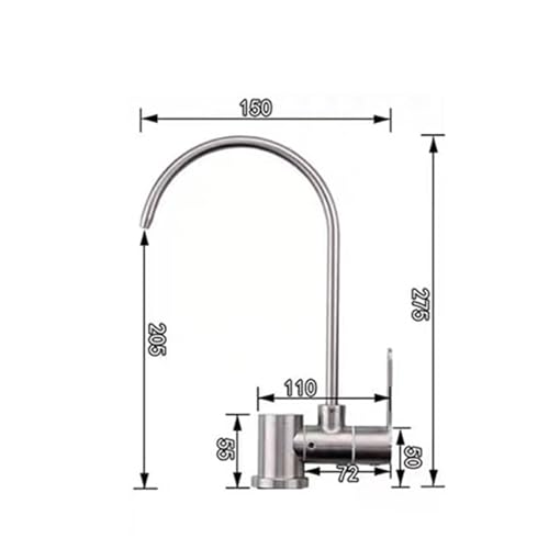 Robinet de cuisine pliant en acier inoxydable au design moderne
