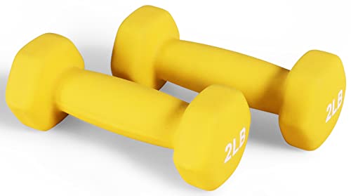BalanceFrom-Neoprene-Dumbbell-Hand-Weights-Anti-Slip-Anti-roll-Hex-Shape-Colorful-Pair-or-Set-with-Stand