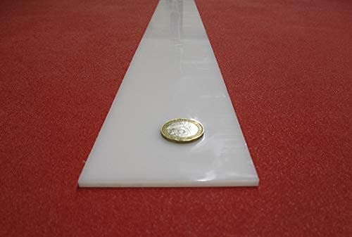 White HDPE (High Density Polyethylene) Rectangular Bar .125