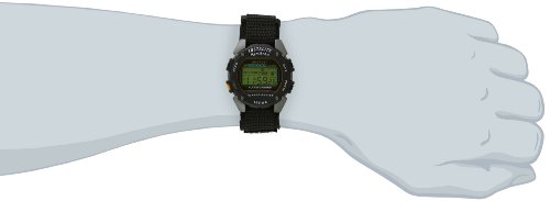 Armitron Sport Men's 406623 Round Gray and Black Digital Watch With Nylon Band