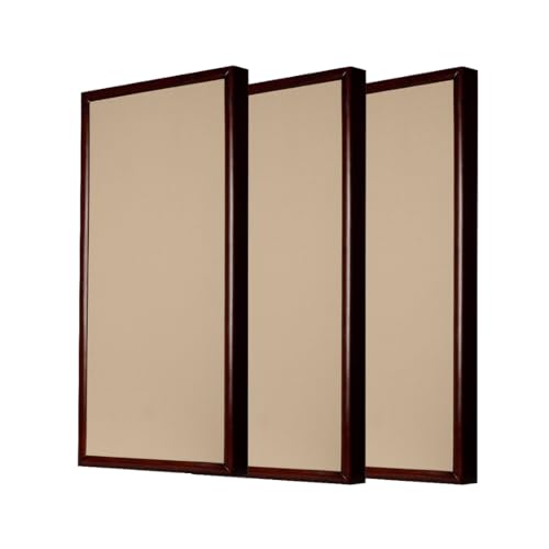 Image of Timber Acoustics Soundproofing Wooden Frame Acoustic Panels, Rockwool Safe 'n' Silent Pro. (WALNUT) [SET OF 3] (2'X4'X3 inch, Beige)