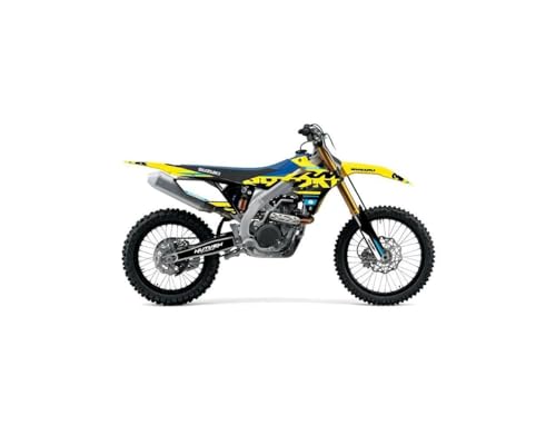 Kit de décoration moto cross de grade supérieur pour Suzuki 250 RMZ bleu