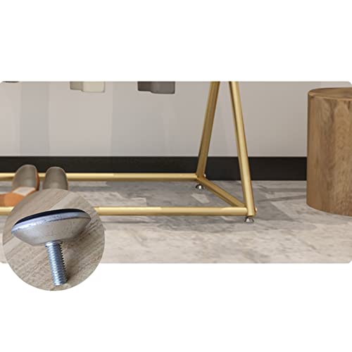Perchero para exhibición de ropa resistente riel para ropa independiente estable dorado 6