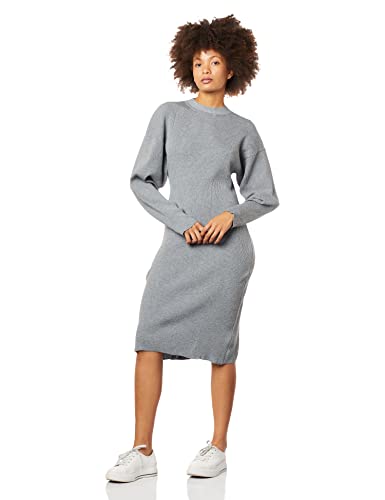 Vestido Tricot, BASICO.COM, Feminino, Cinza Mescla, P